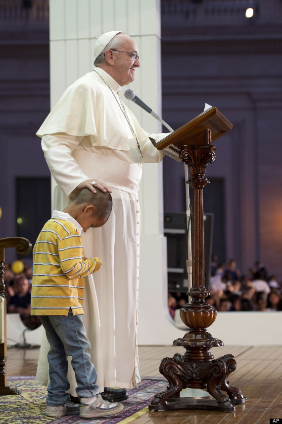 Vatican Pope Child on Stage